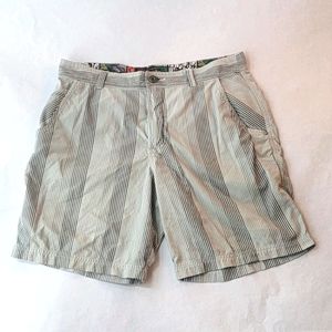 Lululemon Grey Checker/Stripes Shorts Sz 34 GUC